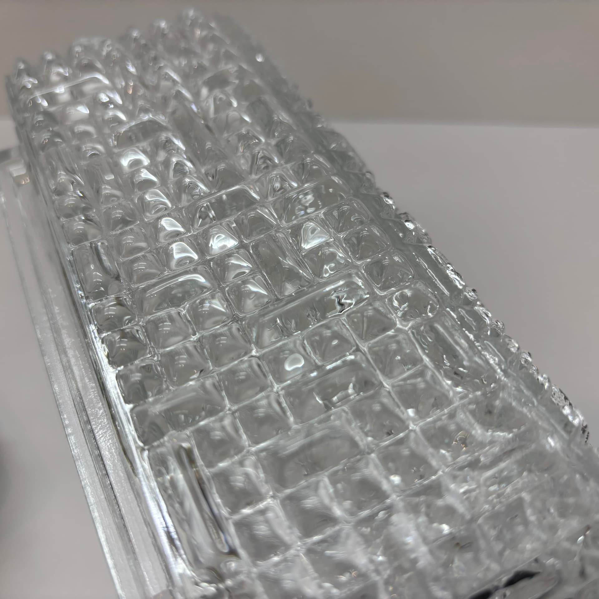 Kinkiet, Glashütte Limburg, szkło transparentne, Niemcy, lata 70. - 226266