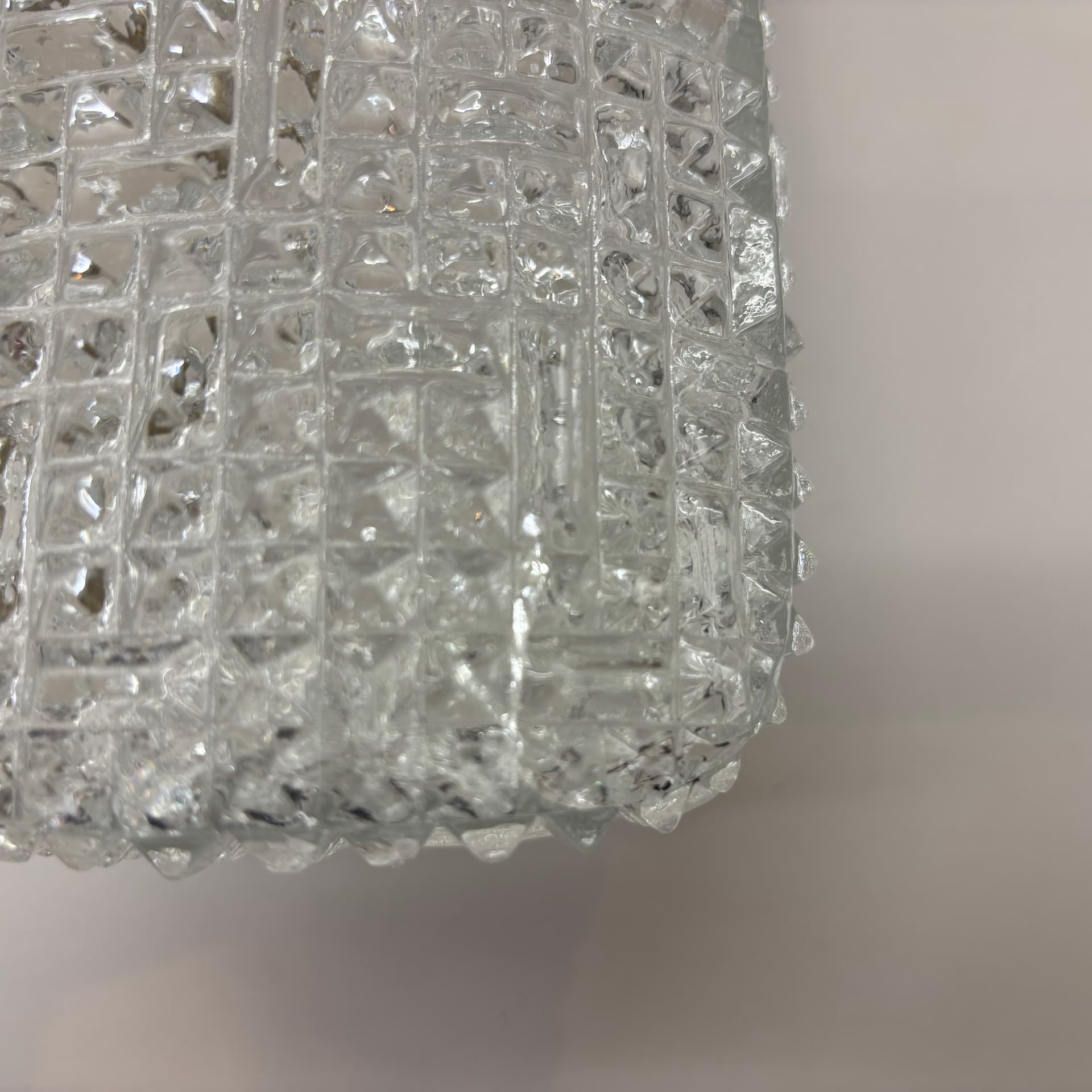 Kinkiet, Glashütte Limburg, szkło transparentne, Niemcy, lata 70. - 226263