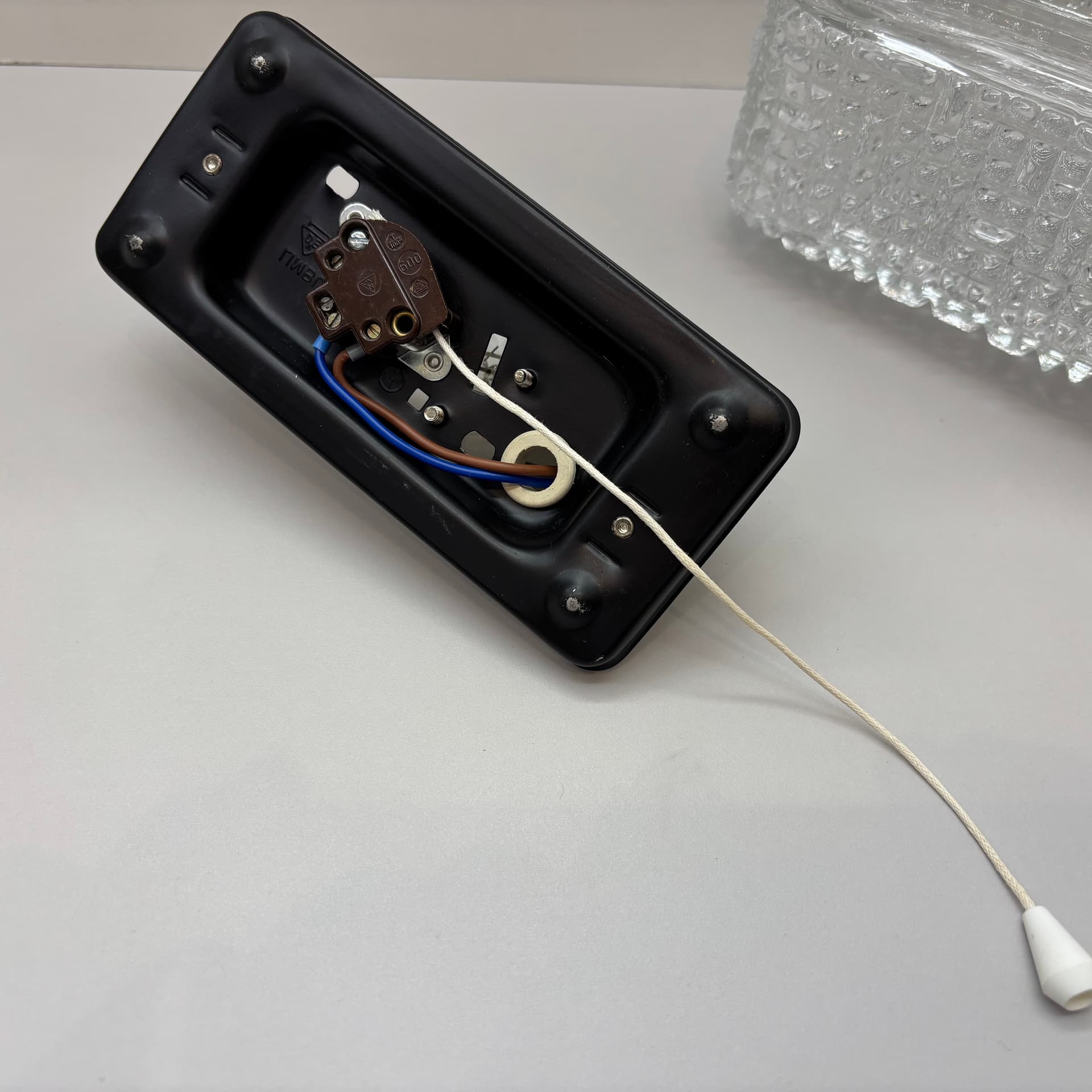 Kinkiet, Glashütte Limburg, szkło transparentne, Niemcy, lata 70. - 226271