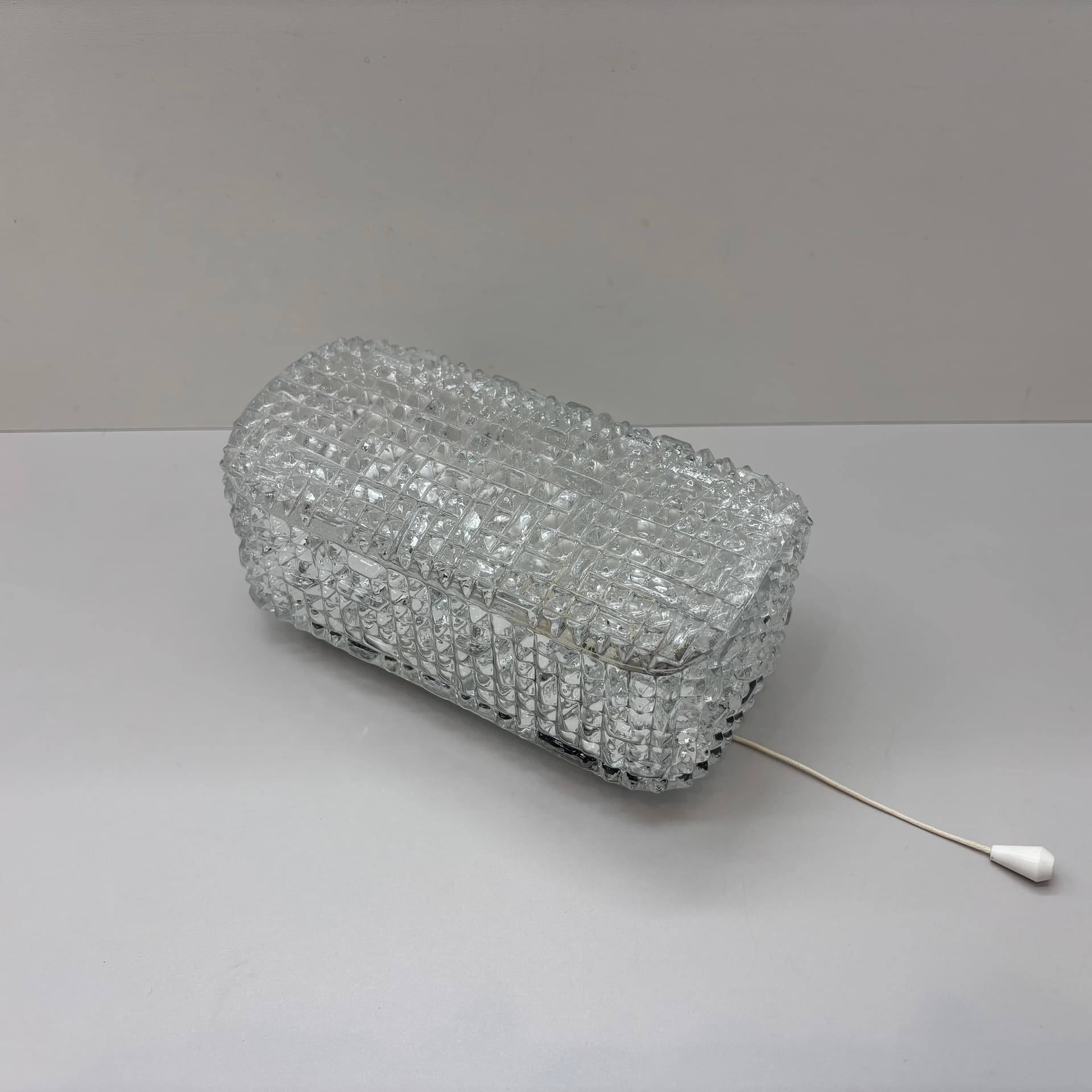 Kinkiet, Glashütte Limburg, szkło transparentne, Niemcy, lata 70. - 226261