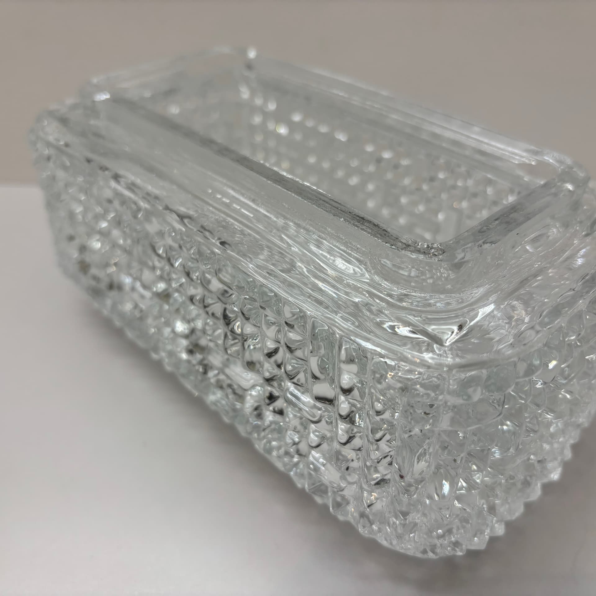 Kinkiet, Glashütte Limburg, szkło transparentne, Niemcy, lata 70. - 226269