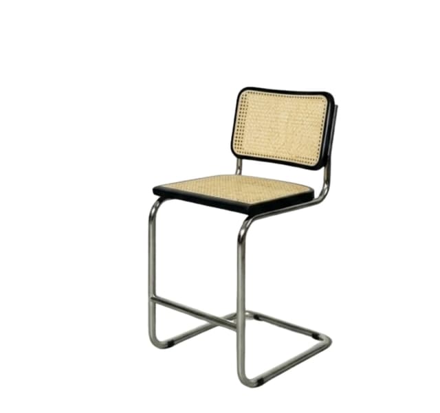 Hoker z gietej stali wg proj. M. Breuer, wys.103 cm, Bauhaus, czarny - WYMIARY