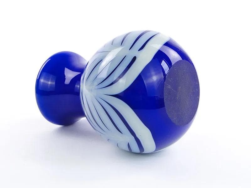 Vase Nefre, cobalt blue glass, by L. Fiedorowicz, Poland, 1970s - 16640