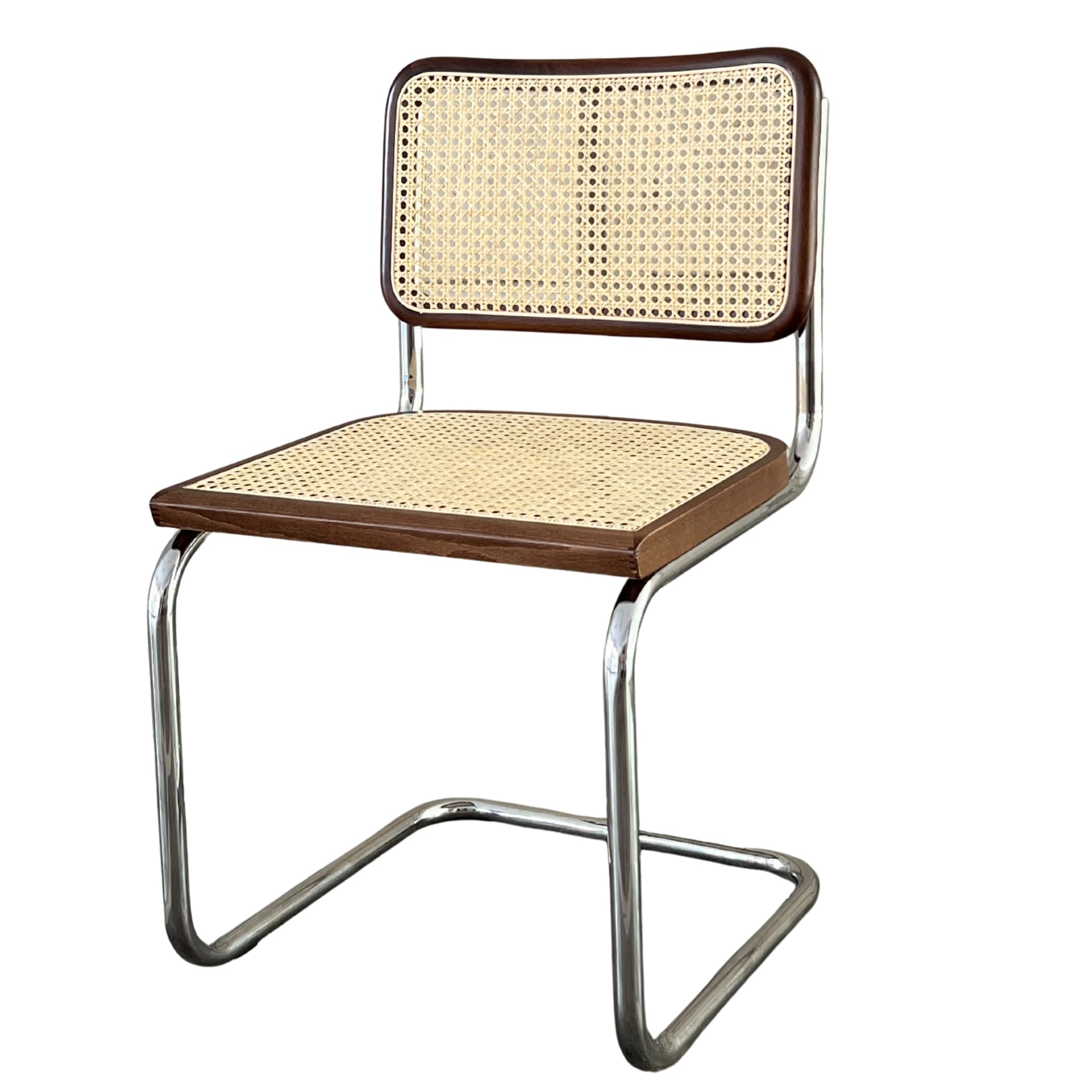 Krzesło z giętej stali wg proj. M.Breuer, Bauhaus, brązowe