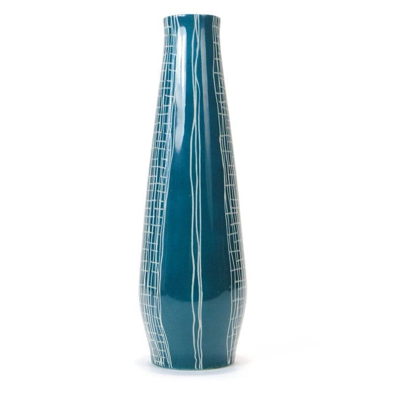 Wazon New Look, turkusowy, porcelit, Chodzież, Polska, lata 50. - 226932