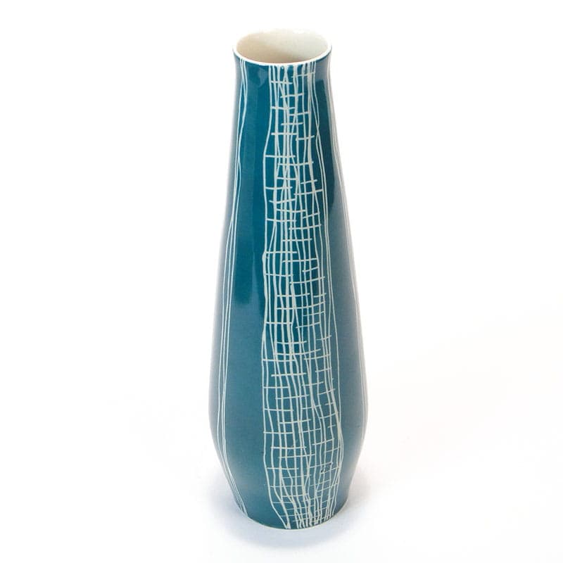 Wazon New Look, turkusowy, porcelit, Chodzież, Polska, lata 50. - 226926