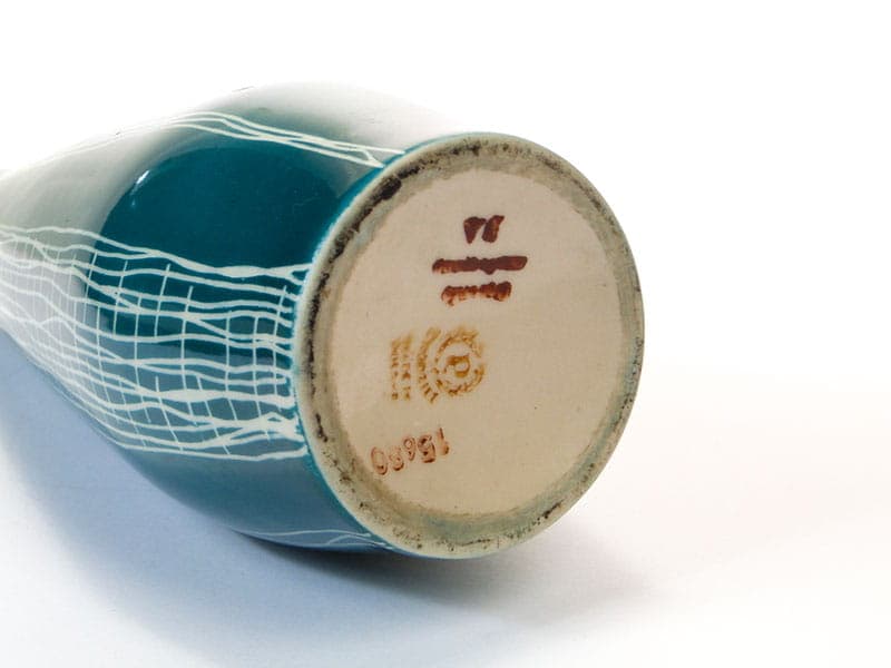 Wazon New Look, turkusowy, porcelit, Chodzież, Polska, lata 50. - 226931