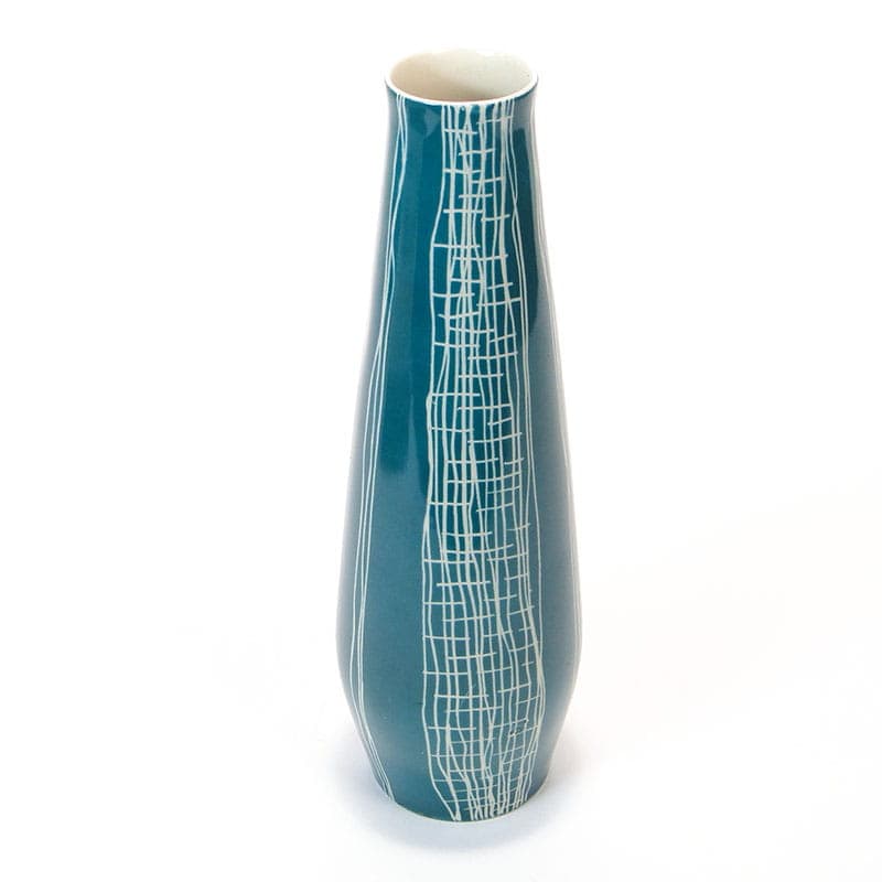 Wazon New Look, turkusowy, porcelit, Chodzież, Polska, lata 50. - 226927