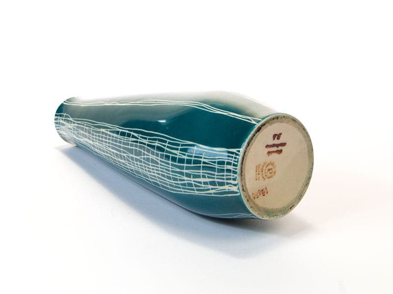 Wazon New Look, turkusowy, porcelit, Chodzież, Polska, lata 50. - 226930