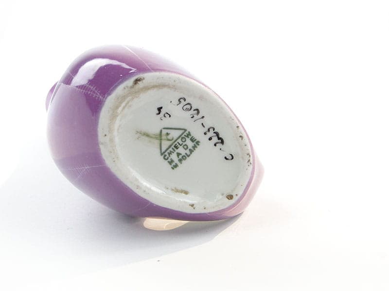 Wazon z ażurem, fioletowy, porcelana, Instytut Wzornictwa Przemysłowego, Ćmielów, Polska, lata 60. - 226982