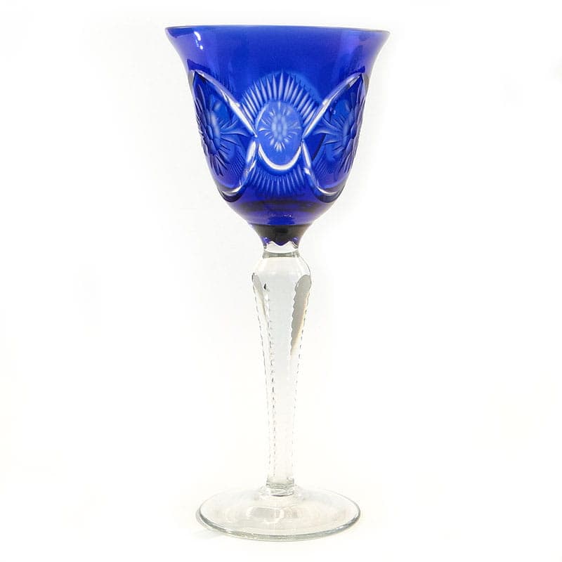Kielich do wina, kryształ niebieski, Polska, lata 20. - 227116