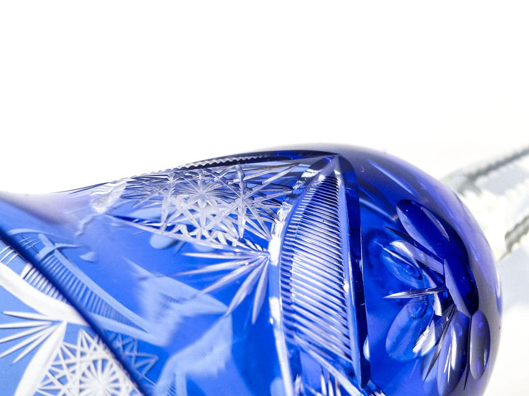 Kielich do wina, kryształ niebieski, Polska, lata 20. - 227237