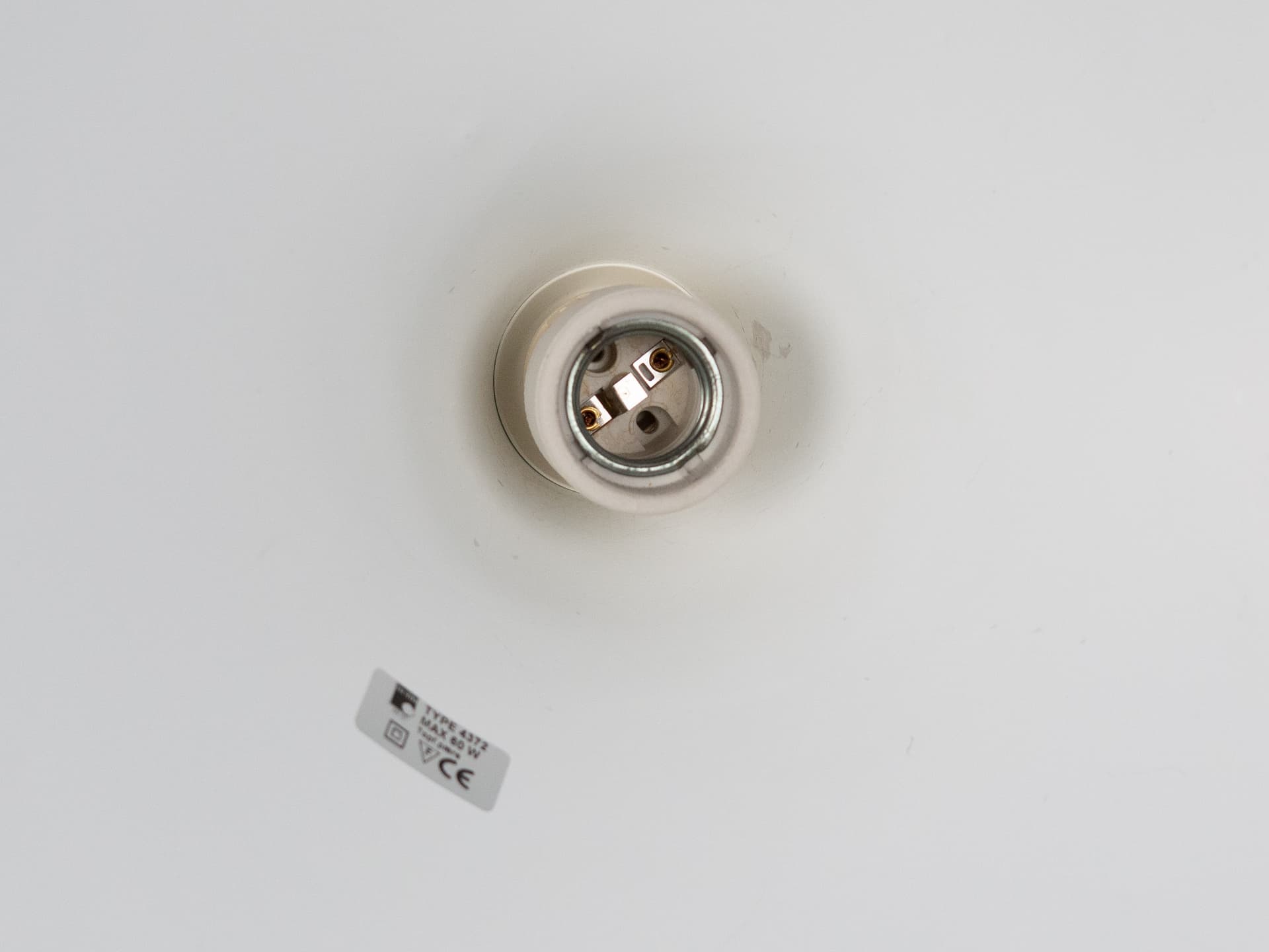 Lampa Semi, biały, metal, proj. C. Bonderup, T. Thorup, Fog & Mørup, Dania, lata 60. - 227253