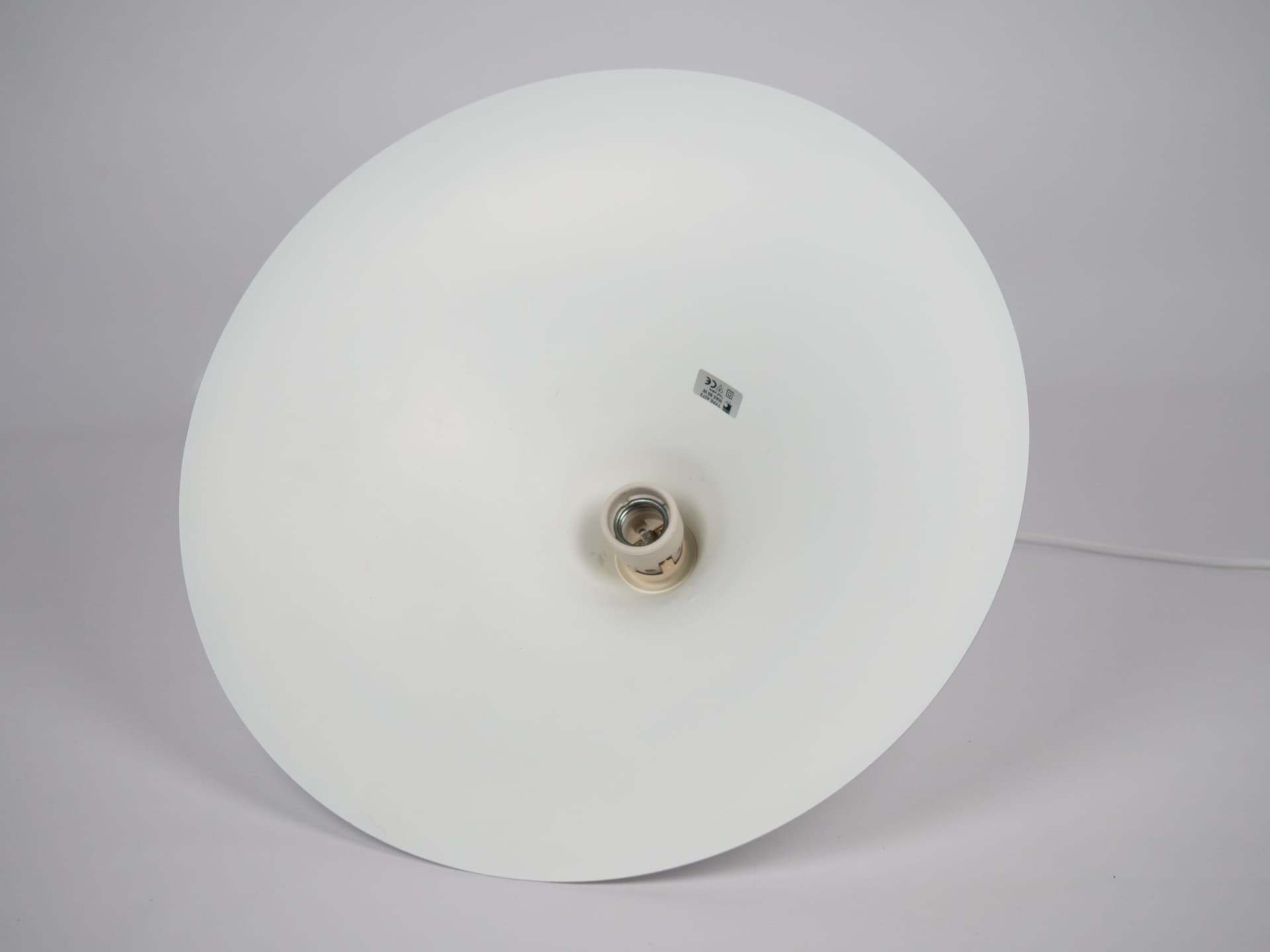 Lampa Semi, biały, metal, proj. C. Bonderup, T. Thorup, Fog & Mørup, Dania, lata 60. - 227259