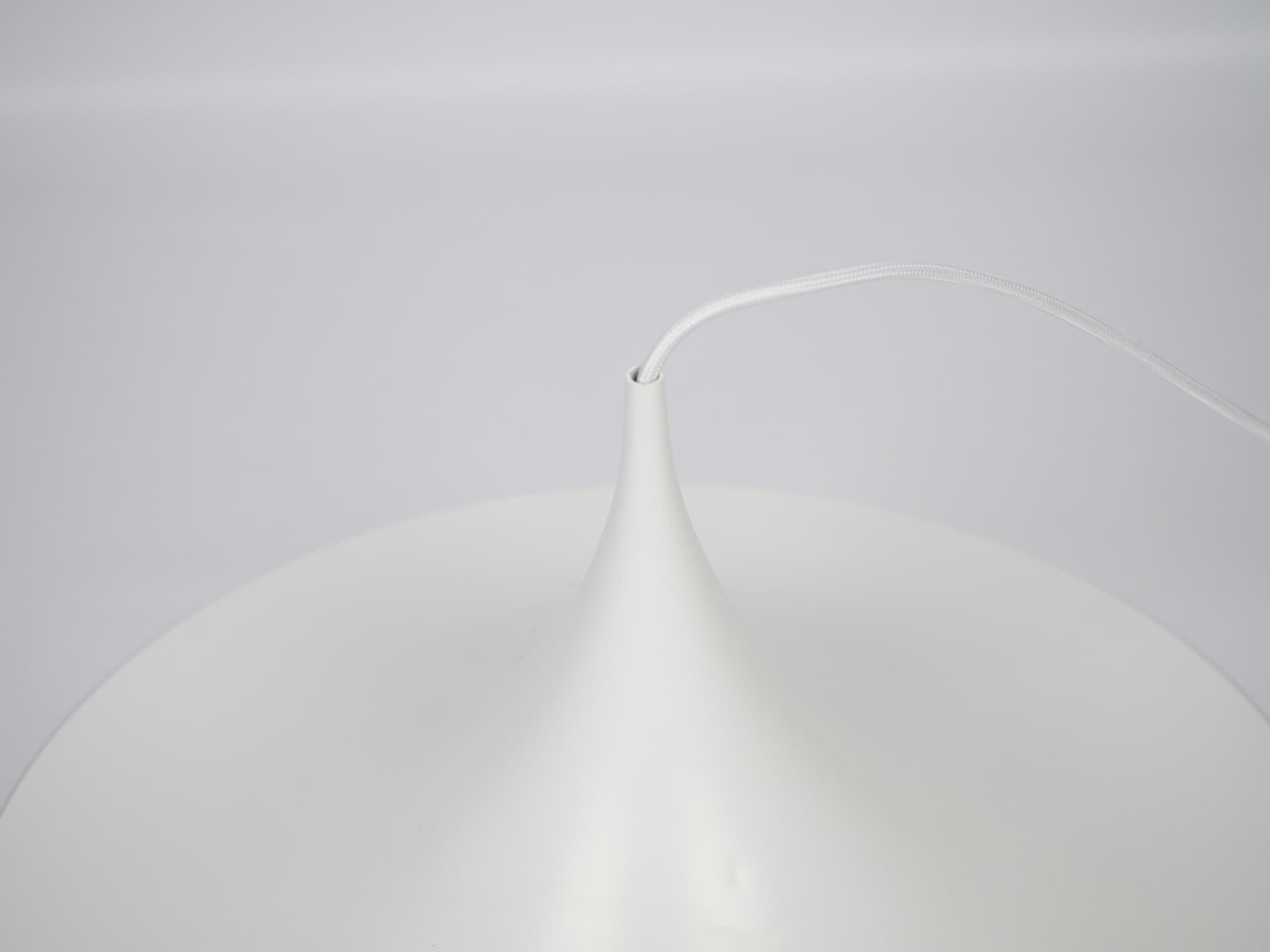 Lampa Semi, biały, metal, proj. C. Bonderup, T. Thorup, Fog & Mørup, Dania, lata 60. - 227257