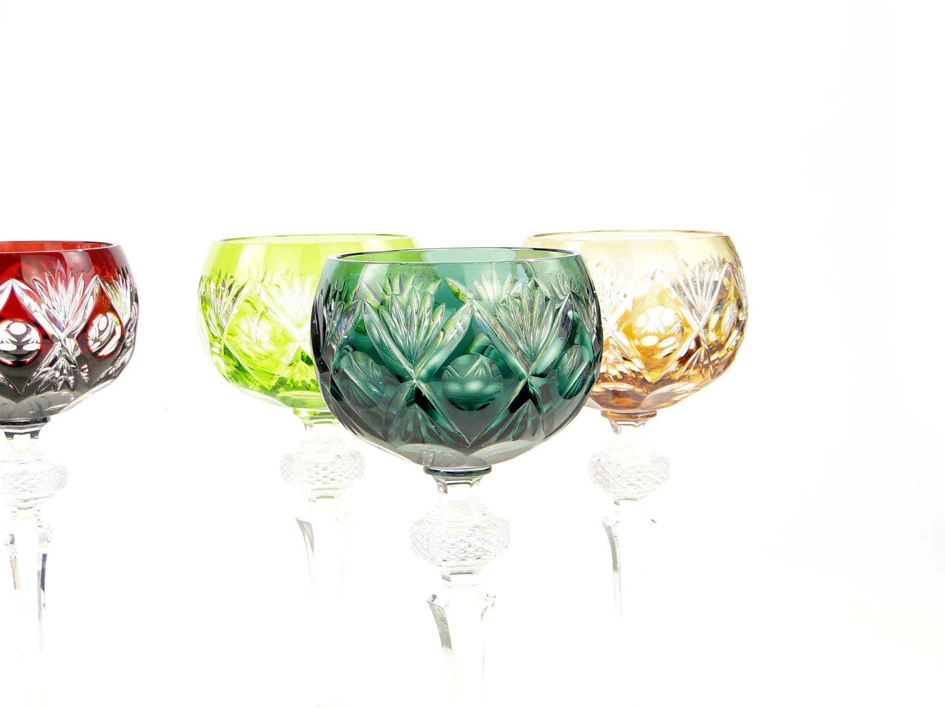 Komplet kielichów do wina Crystal Cabinet, multikolor, kryształ, WMF, Niemcy, lata 60. - 227363