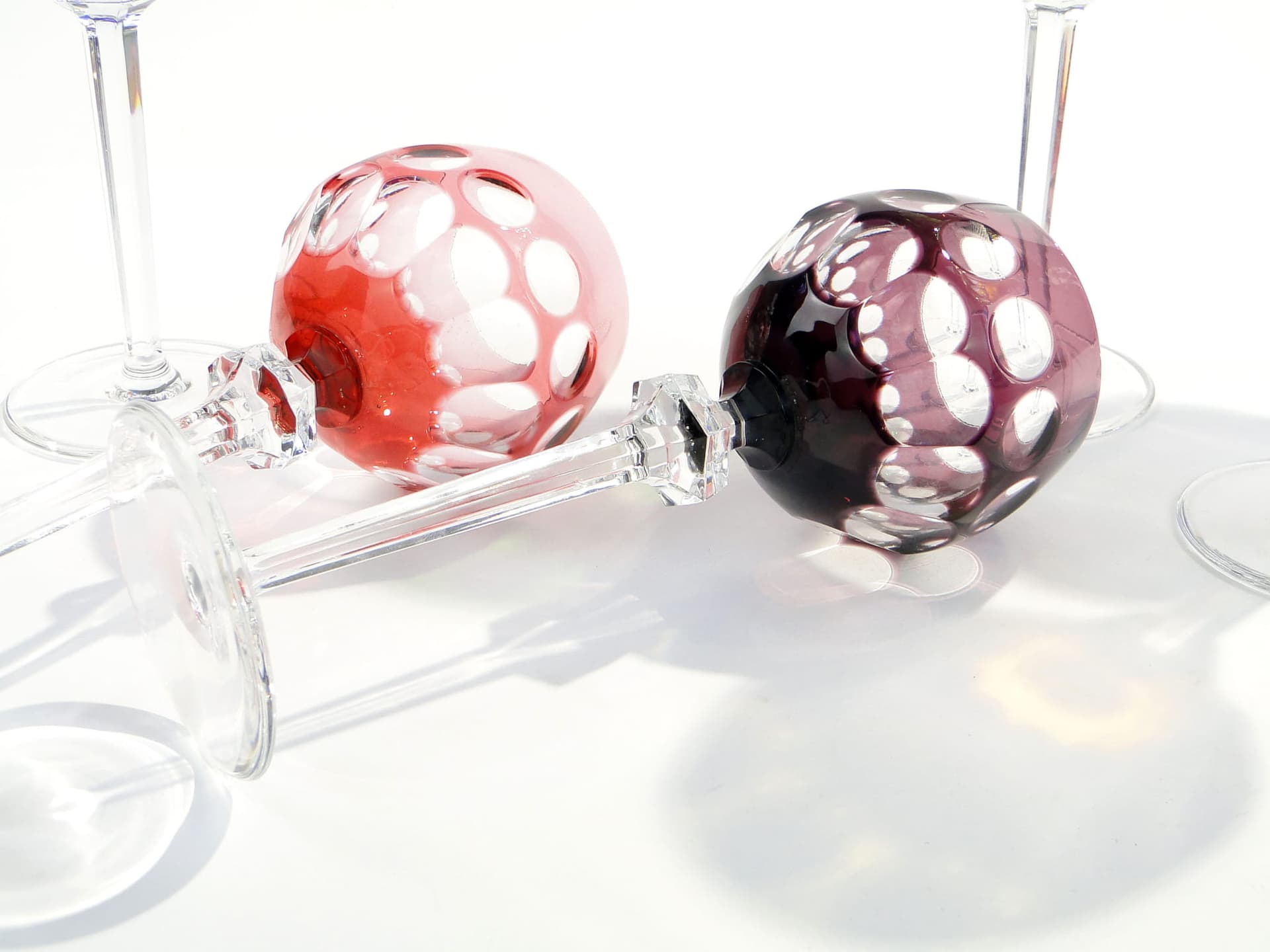 Komplet kielichów art déco, multikolor, kryształ, Nachtmann, Niemcy, lata 20. - 227371