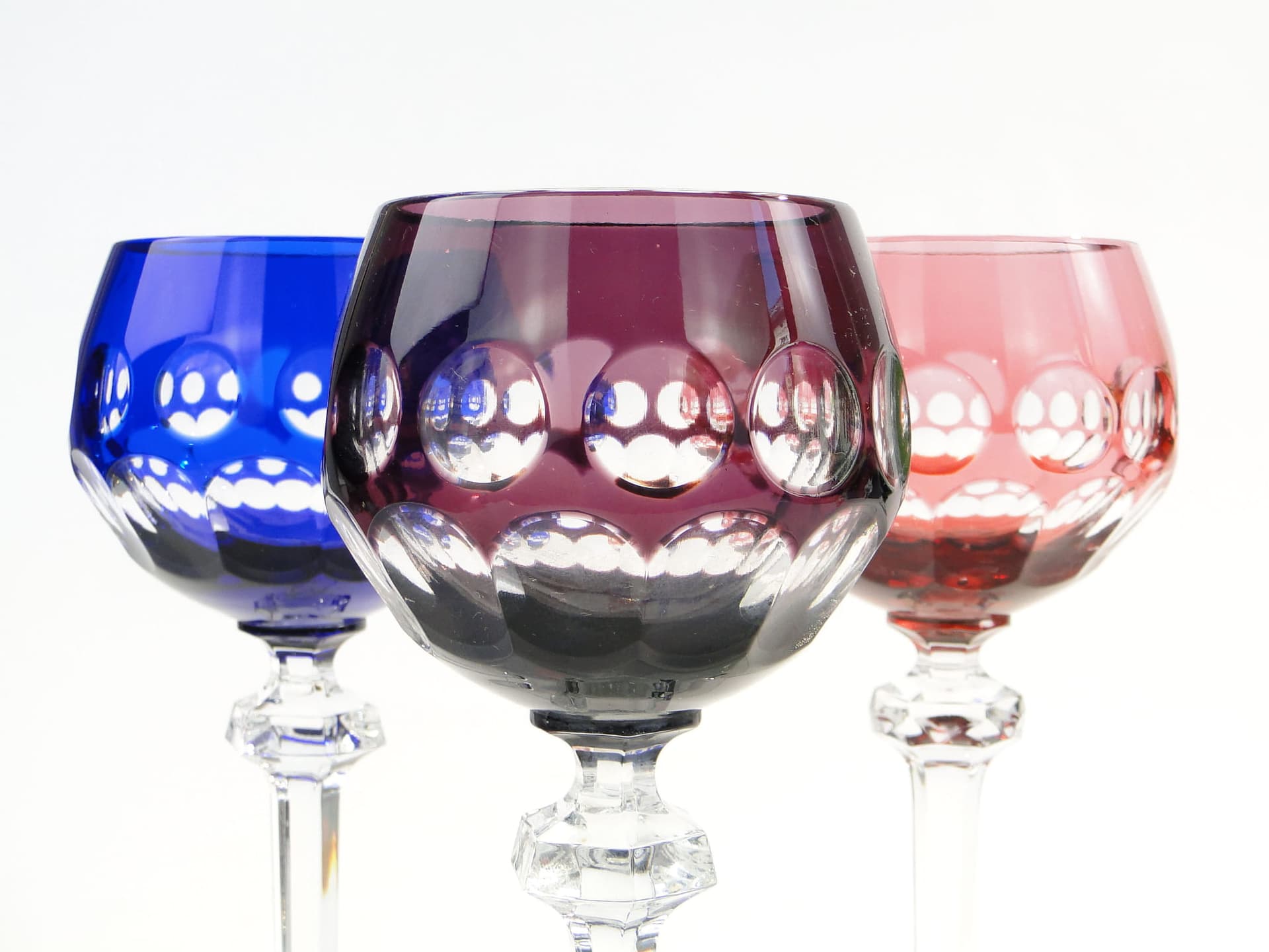 Komplet kielichów art déco, multikolor, kryształ, Nachtmann, Niemcy, lata 20. - 227368