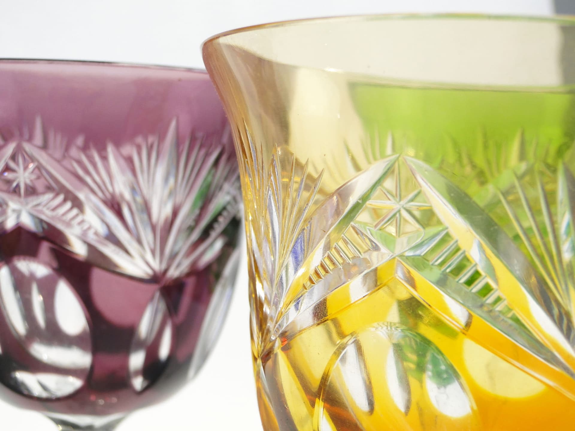 Komplet kielichów do czerwonego wina, Art Deco, multicolor, kryształ, Nachtmann, Niemcy, lata 20. - 227381