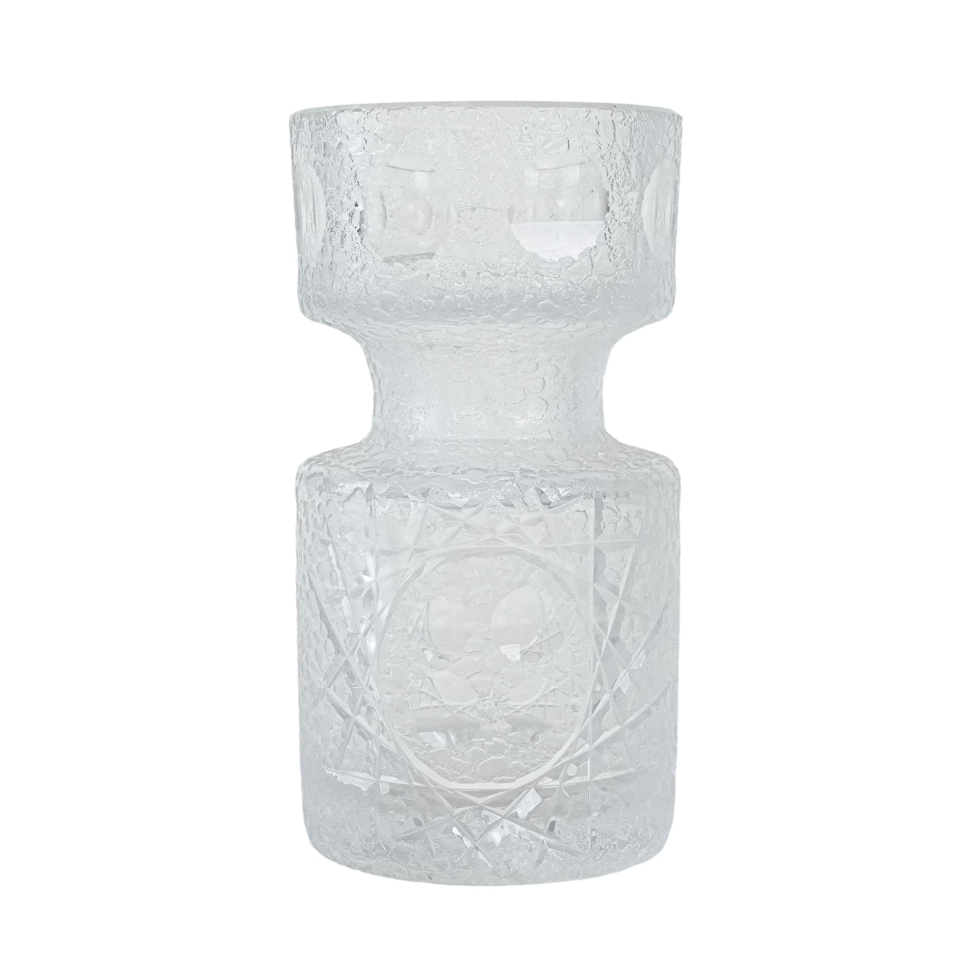 Wazon, transparentny, szkło sodowe, Dania, lata 60.