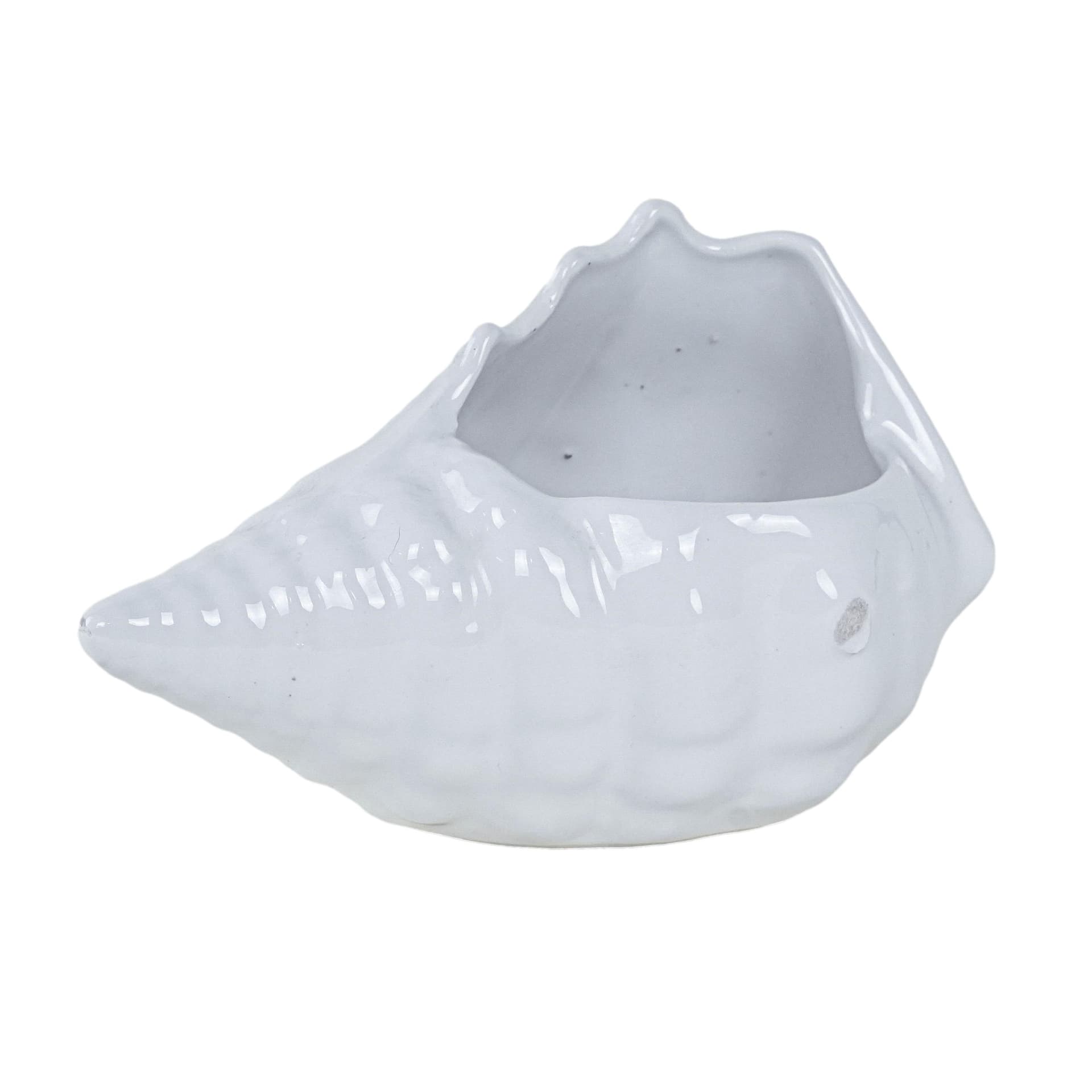 Naczynie muszla, biały, ceramika, Włochy, lata 70.