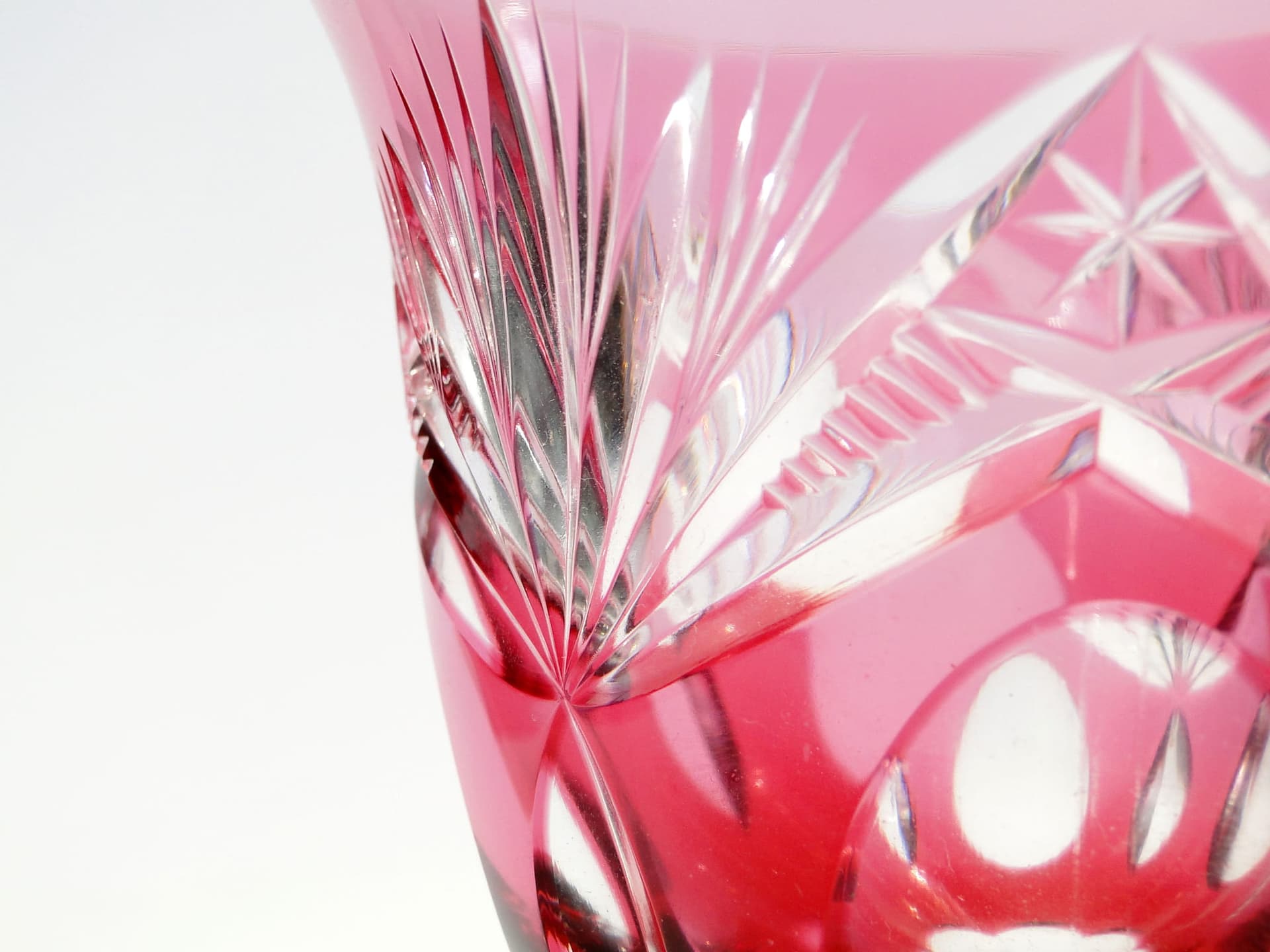 Kielich do czerwonego wina, kryształ czerwony, Nachtmann, Niemcy, lata 20. - 227472