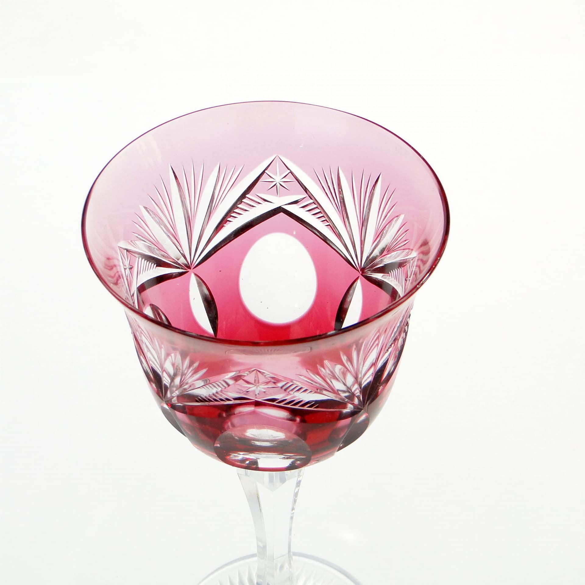 Kielich do czerwonego wina, kryształ czerwony, Nachtmann, Niemcy, lata 20. - 227478