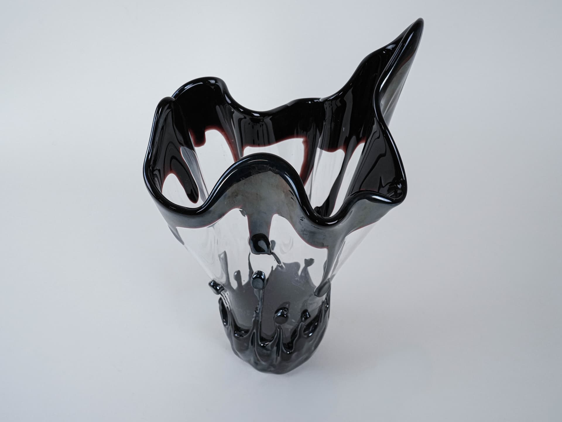 Wazon Murano, transparentny, szkło, Włochy, lata 60. - 227495