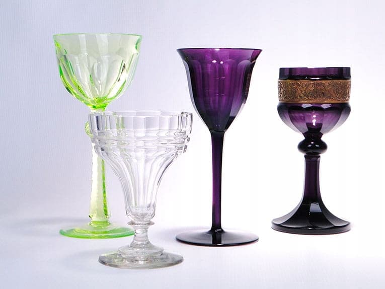 Kielich Romer, ametystowy, kryształ, Bohemia Moser, Czechy, lata 20. - 227515