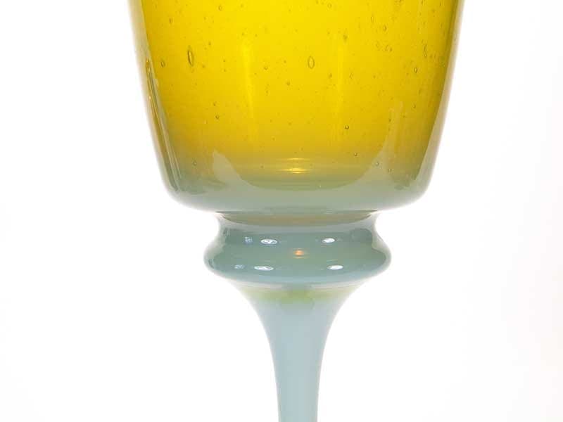 Kielich cieniowany, szkło barwione multicolor, proj. Z. Horbowy, Huta Szkła Sudety, Polska, lata 70. - 227526