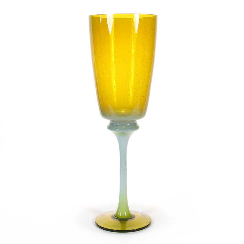 Kielich cieniowany, szkło barwione multicolor, proj. Z. Horbowy, Huta Szkła Sudety, Polska, lata 70.