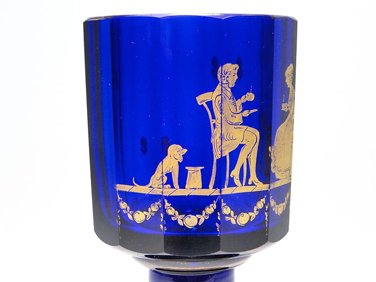 Kielich, szkło kobaltowe, Czechy, początek XX w. - 227547