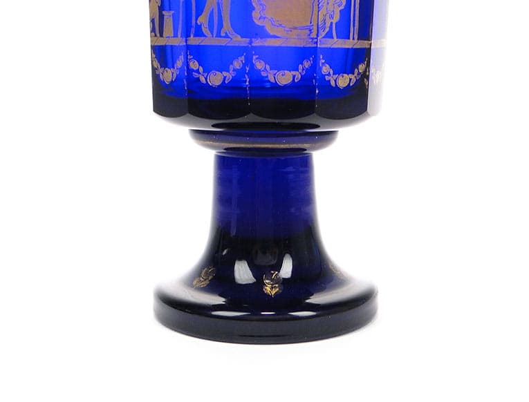 Kielich, szkło kobaltowe, Czechy, początek XX w. - 227542