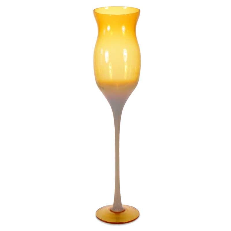 Kielich artystyczny, multicolor, szkło sodowe, proj. Z. Horbowy, Polska, lata 70.