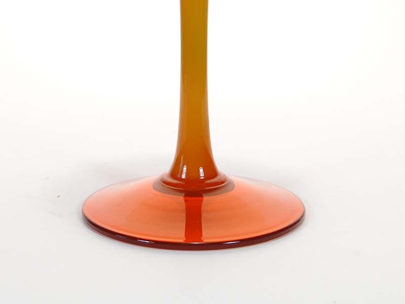 Wazon kielich, szkło sodowe pomarańczowy, proj. Z. Horbowy, Huta Szkła Sudety, Polska, lata 70. - 227557