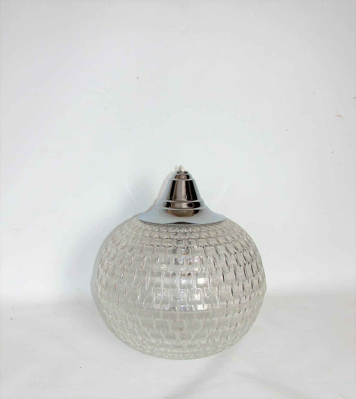 Lampa wisząca 2106, transparentny akryl, chrom, ERCO, Niemcy, lata 70. - 227565