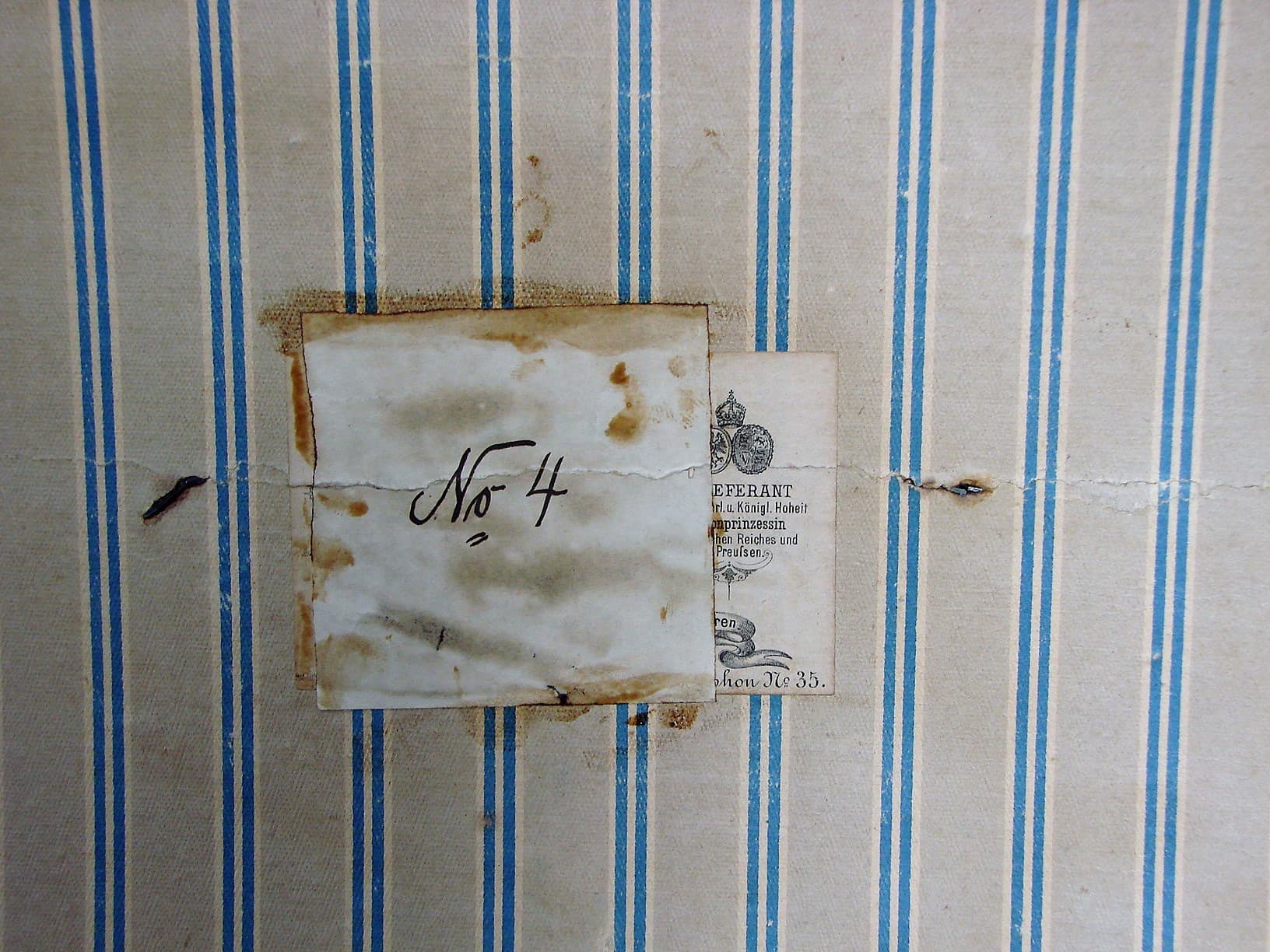 Kufer podróżny, brązowy, drewno metal, XIX w. - 227576