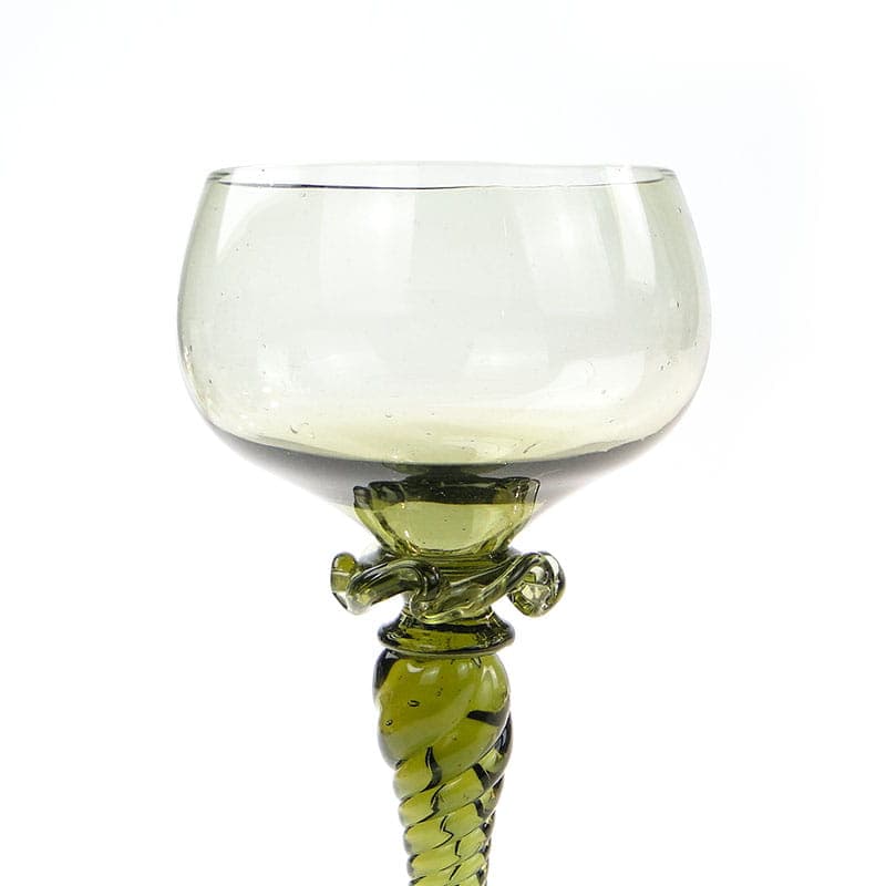 Kielich do wina Remer, szkło zielone, Theresienthal, Niemcy, XIX w. - 227581