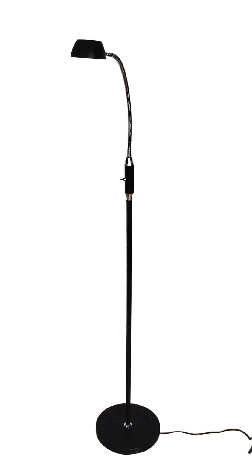 Lampa podłogowa, czarny, metal, Szwecja, lata 80.