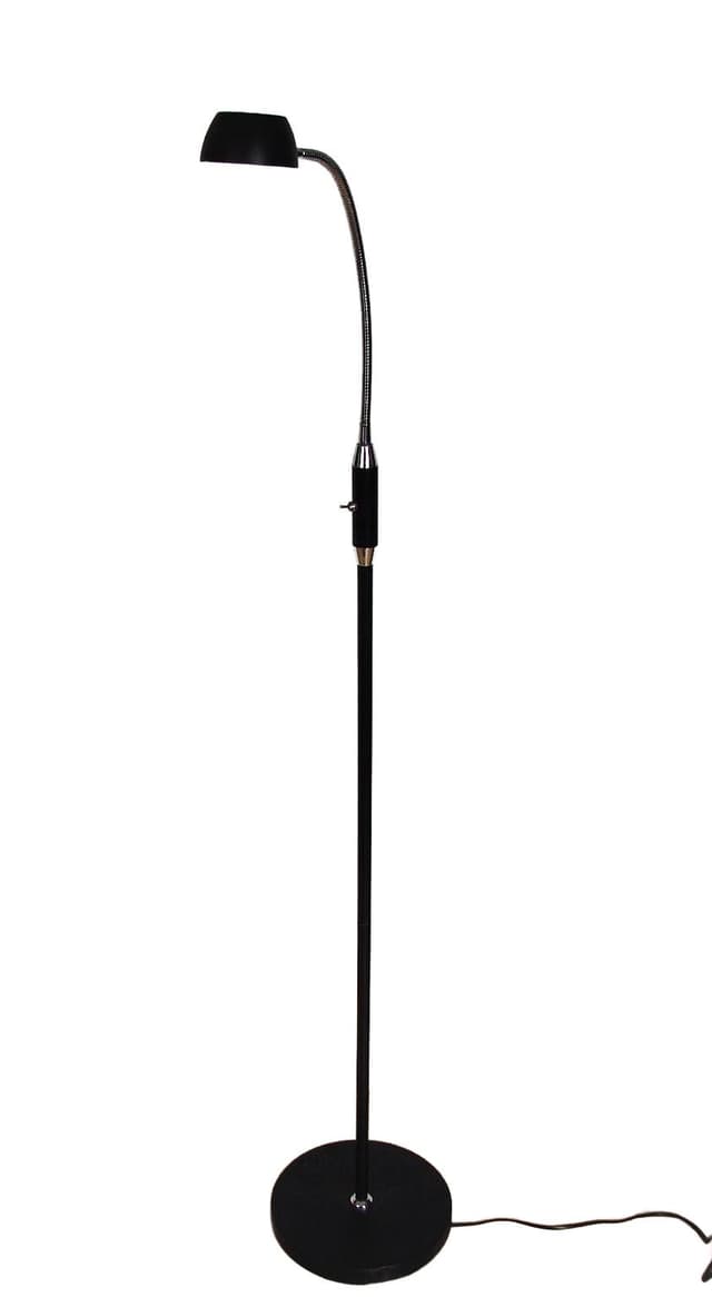 Lampa podłogowa, czarny, metal, Szwecja, lata 80. - WYMIARY