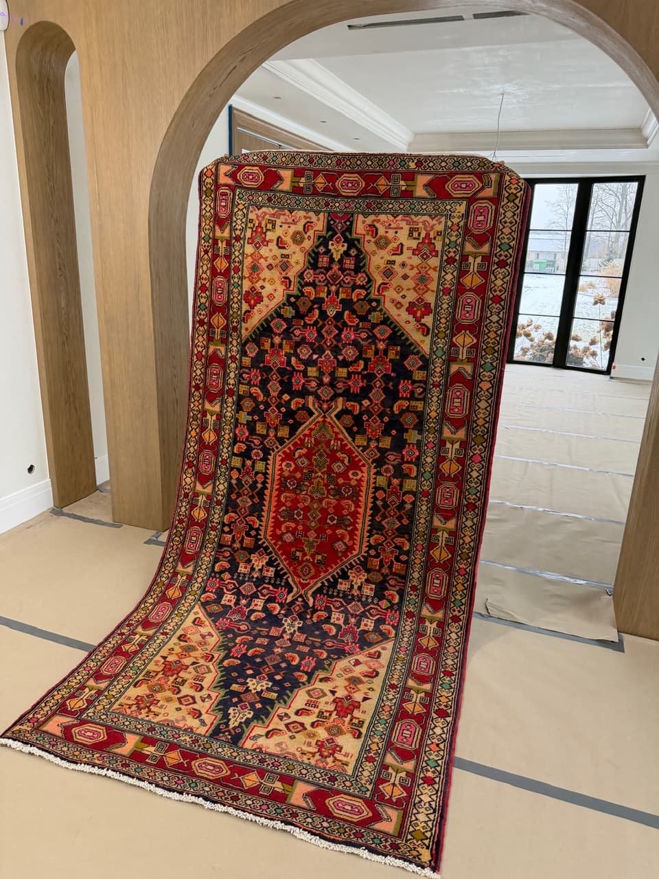 Dywan Hamadan 300x145 cm, multikolor, wełna, Iran - 227625