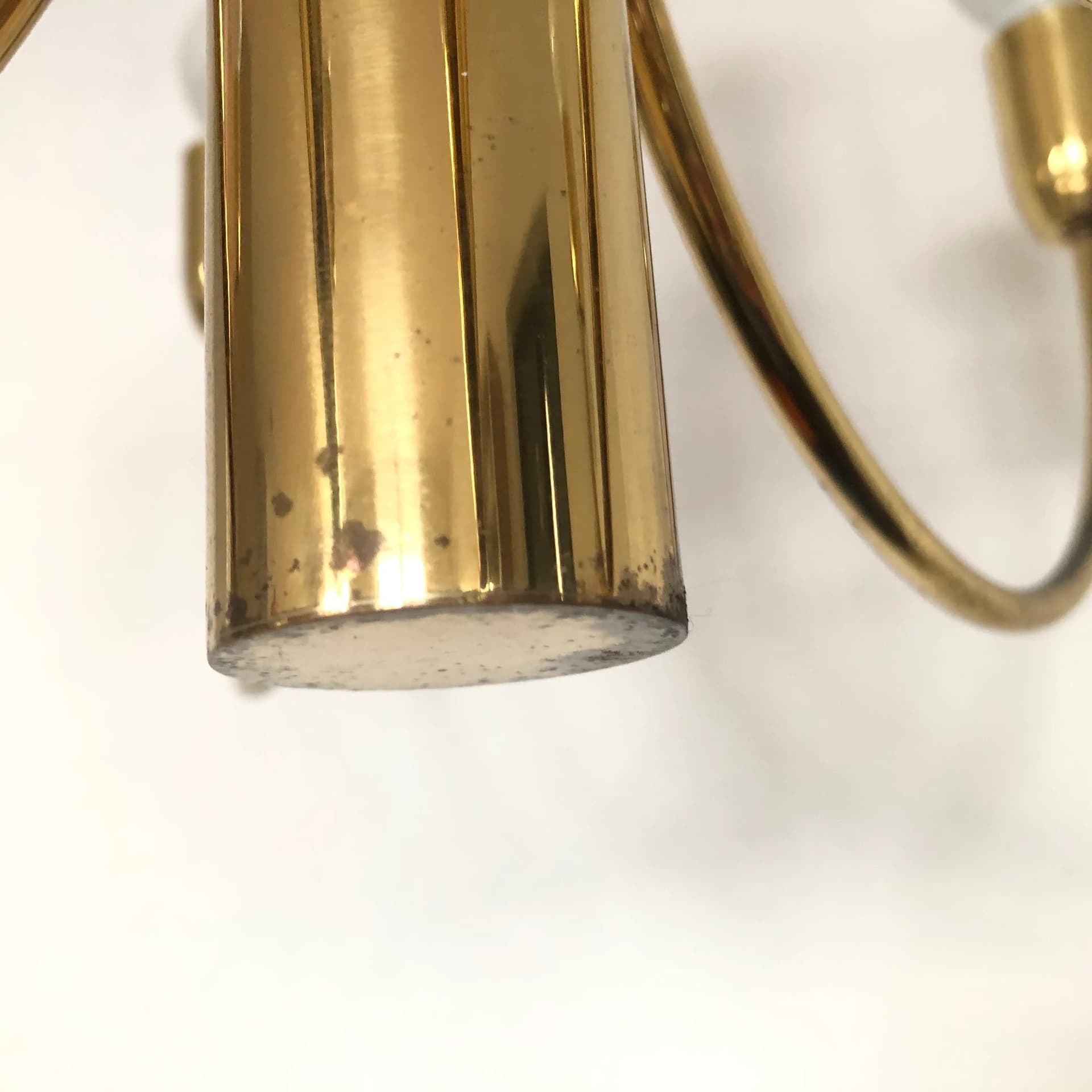 Ceiling lamp, golden brass, Star Leuchten Köln, Germany, 1970s - 16719