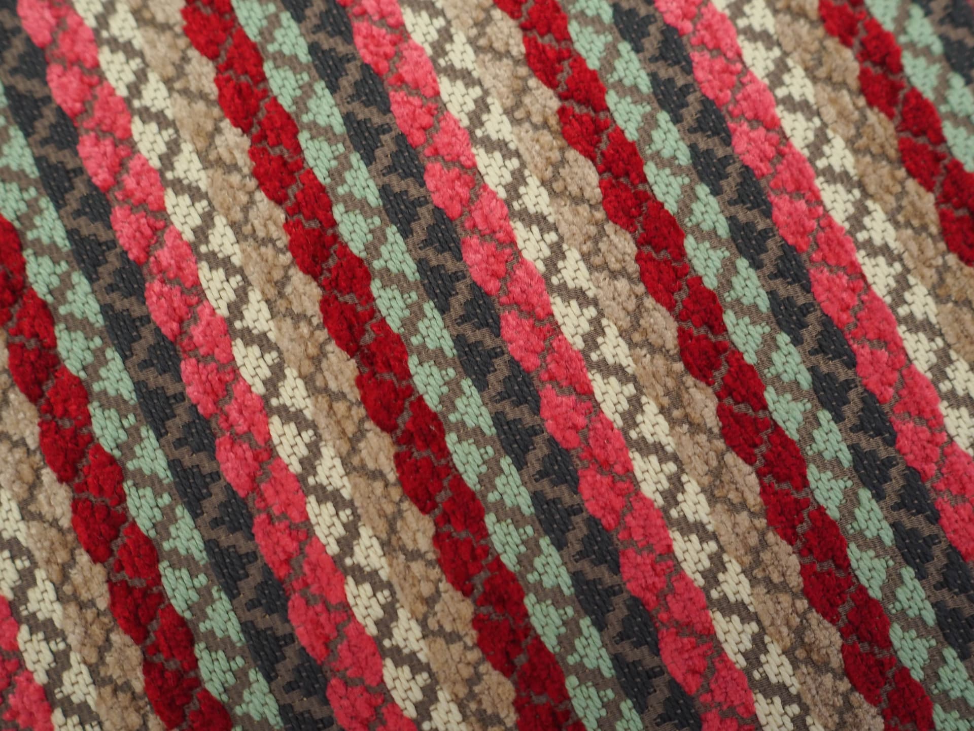 Komplet podnóżków, multikolor, tkanina, buk, Dania, lata 90. - 227760