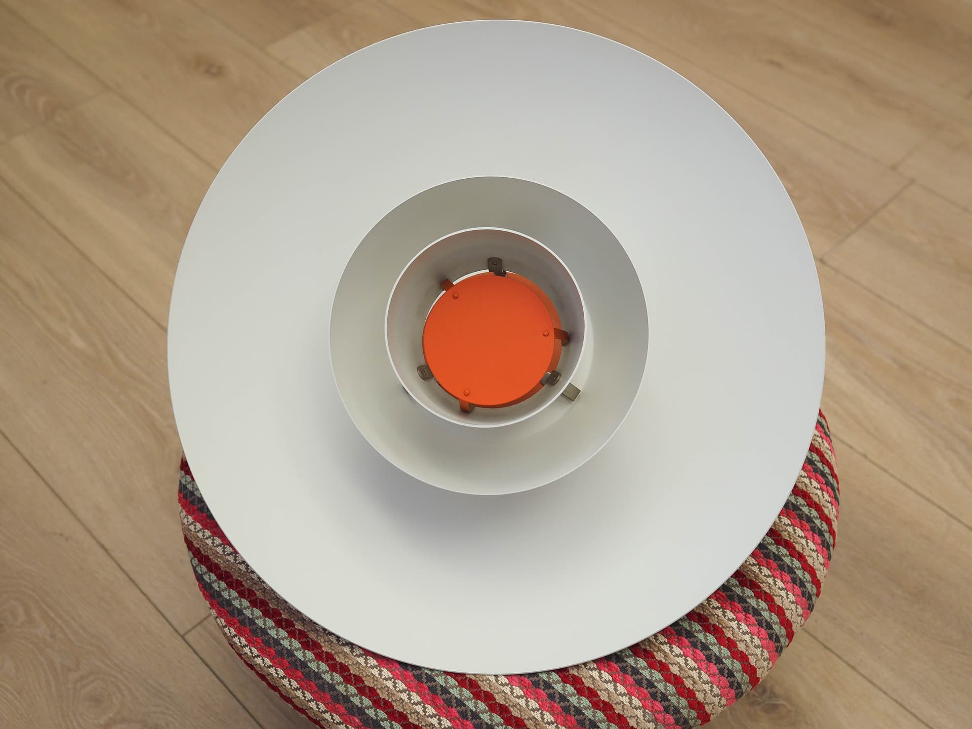 Lampa wisząca PH 4/3, biały, metal, proj. P. Henningsen, Louis Poulsen, Dania, lata 60. - 227768