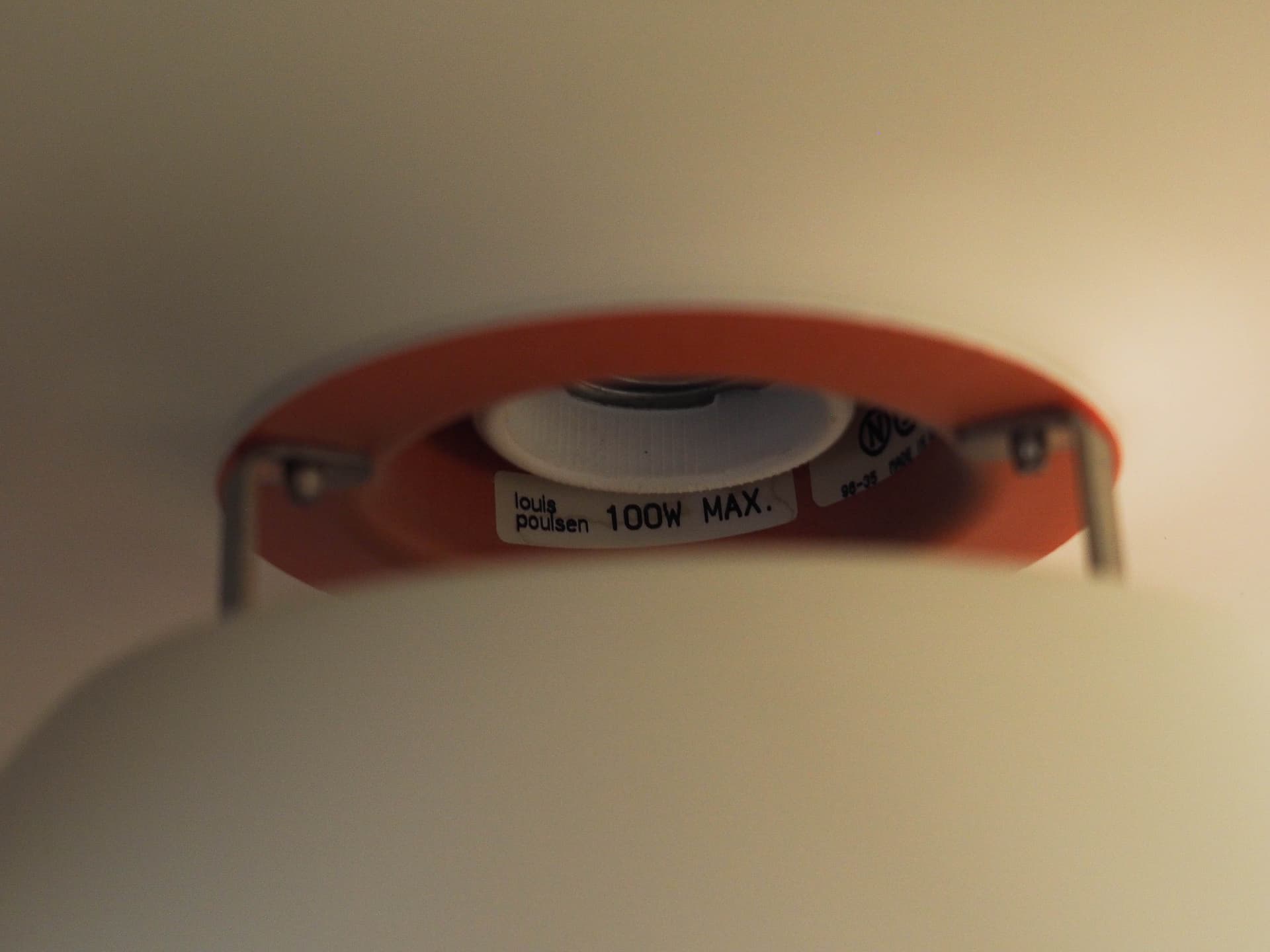 Lampa wisząca PH 4/3, biały, metal, proj. P. Henningsen, Louis Poulsen, Dania, lata 60. - 227767