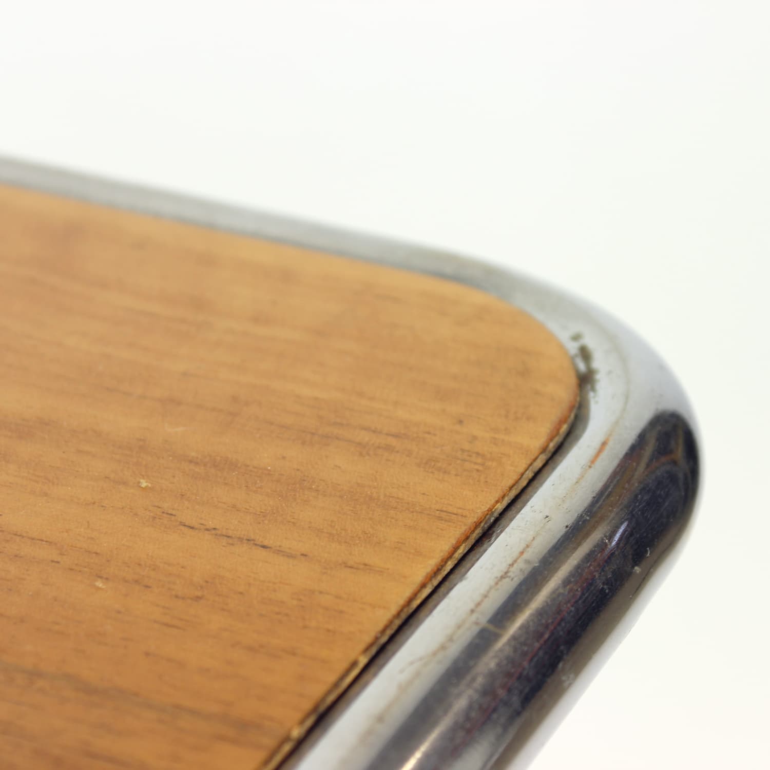 Para szafek nocnych, orzech brązowy, chrom, Czechosłowacja, lata 50. - 227849