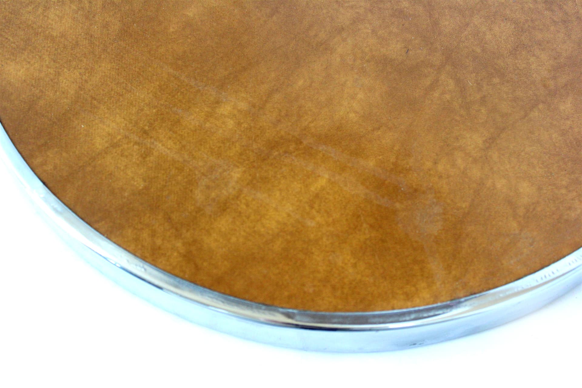 Lampa podłogowa Bauhaus, drewno brązowe, chrom, szkło białe, Czechy, lata 40. - 227878