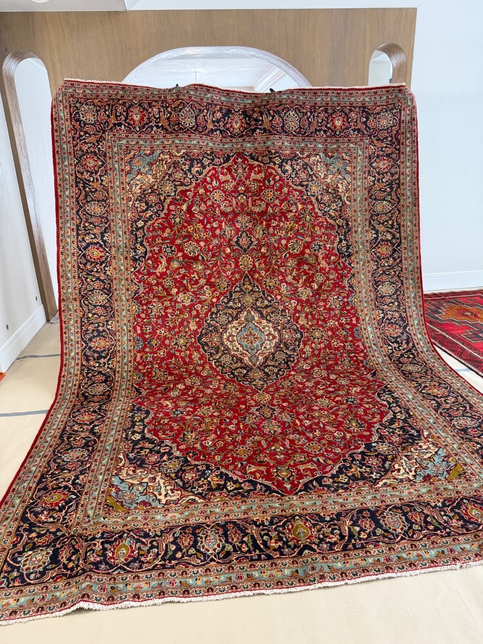 Dywan Kashan 410x300 cm, multikolor, wełna, Iran - 227888