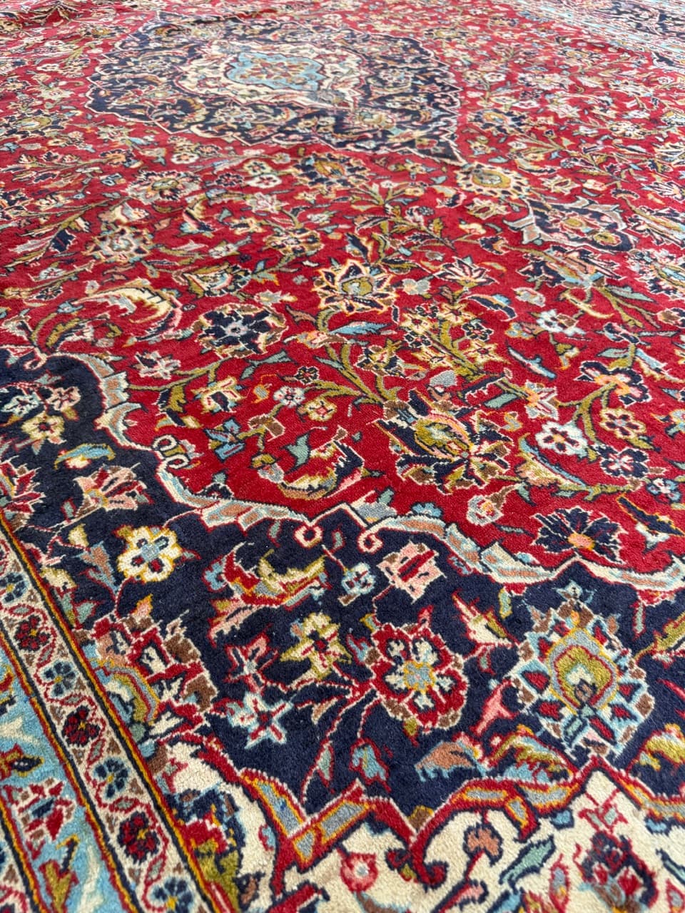 Dywan Kashan 410x300 cm, multikolor, wełna, Iran - 227898