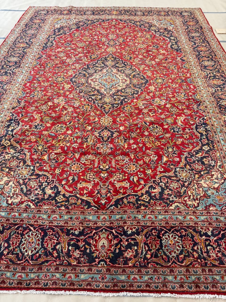 Dywan Kashan 410x300 cm, multikolor, wełna, Iran - 227897